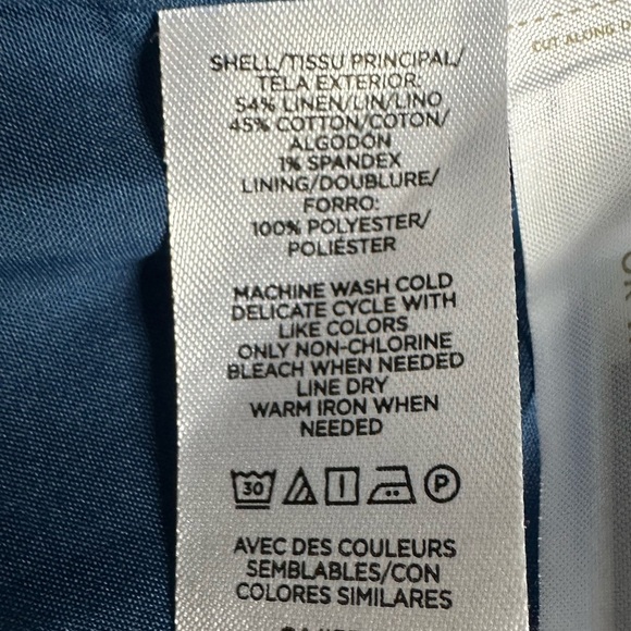 Ann Taylor Linen Chambray Blazer Size 12 Blue Jacket Office Career Internship - Picture 3 of 7